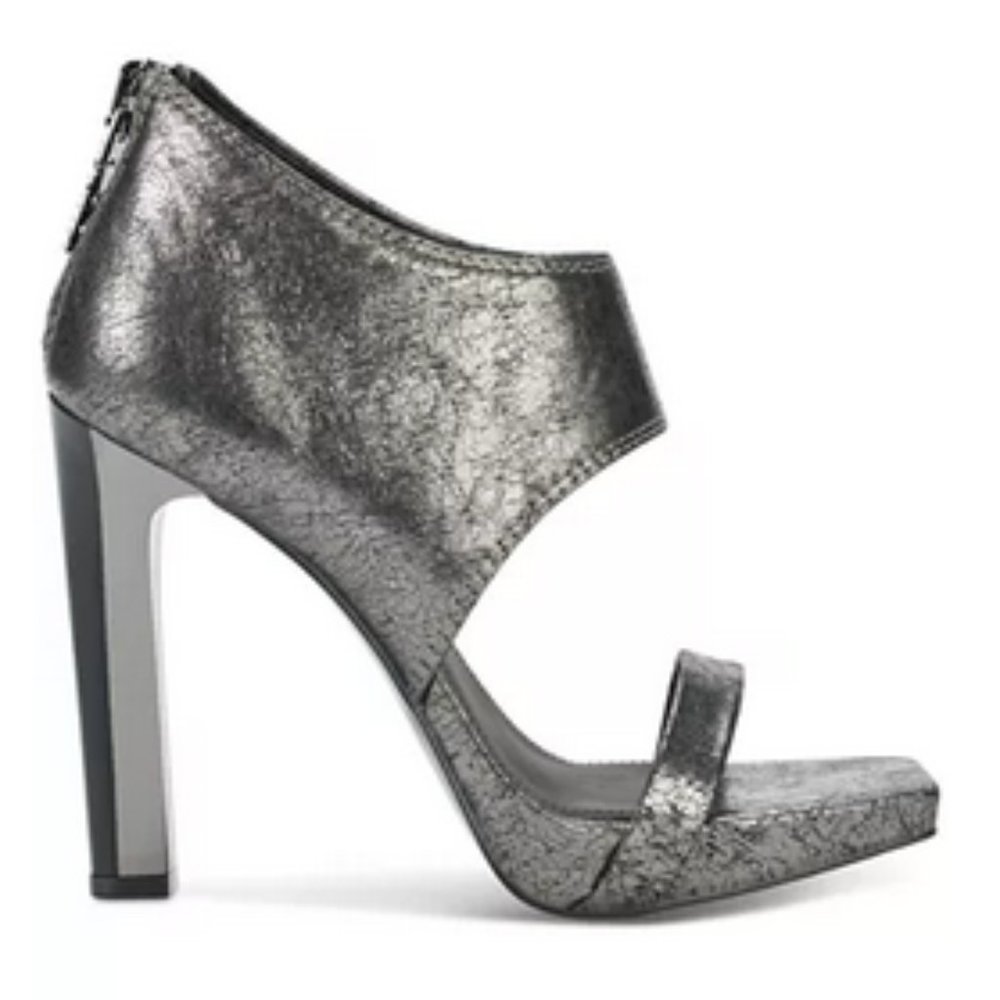 DKNY Silver Metallic High Heel Sandals